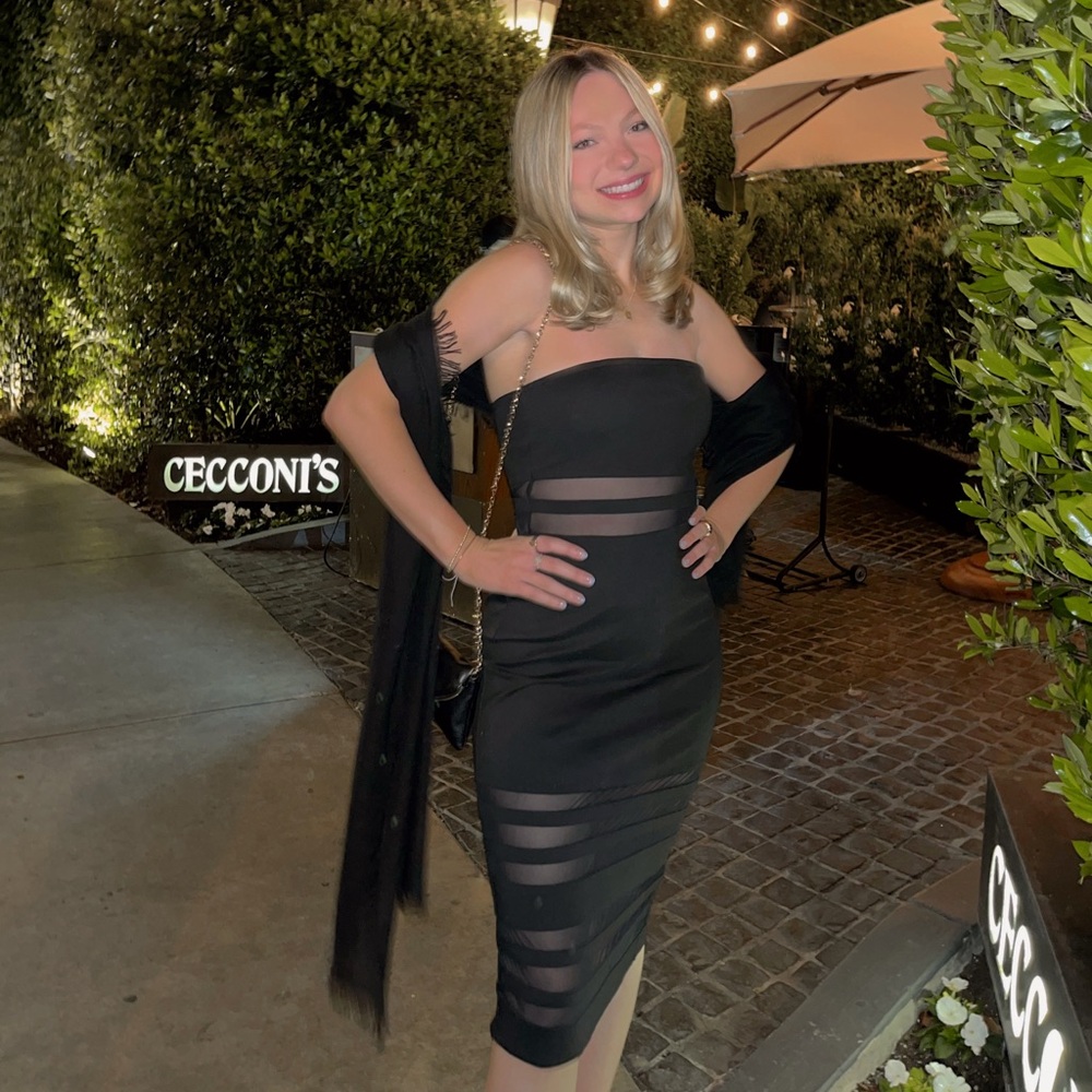 REVOLVE Superdown Black Strapless Dress